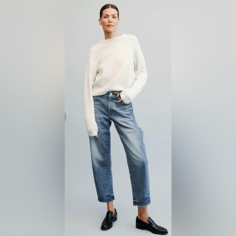 AYR High-Rise The Knockout Jeans in Medium Wash Blue